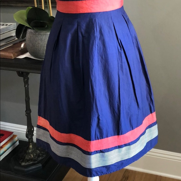 Francesca's Strapless Fit & Flare Dress Navy Small - Picture 3 of 8